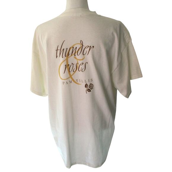 Pam Tillis White Autographed Thunder & Roses Concert T-Shirt 2001 Size XL - Picture 2 of 9
